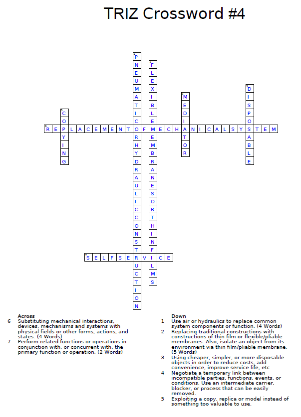 Crossword 4 answers.698