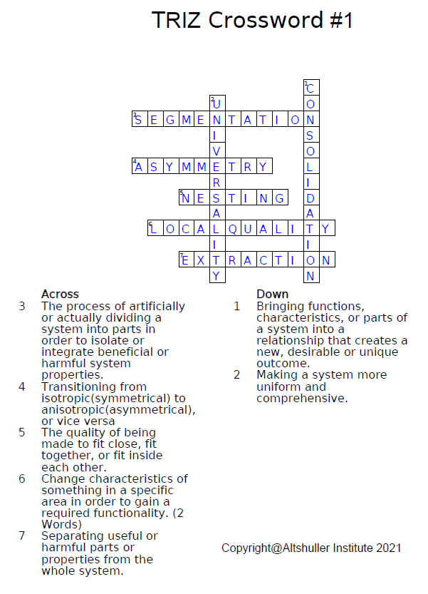 Cross word Puzzle Answer 1.835