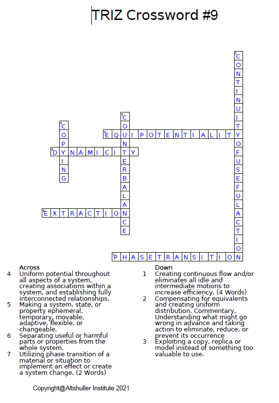 Crossword 9 A.035 